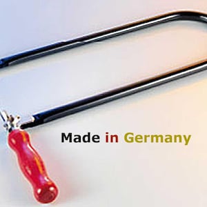 Fretsaw bow / set without or with saw blade / fretsaw very stable made of 13 mm steel tube with beech wood handle *Made In Germany*.