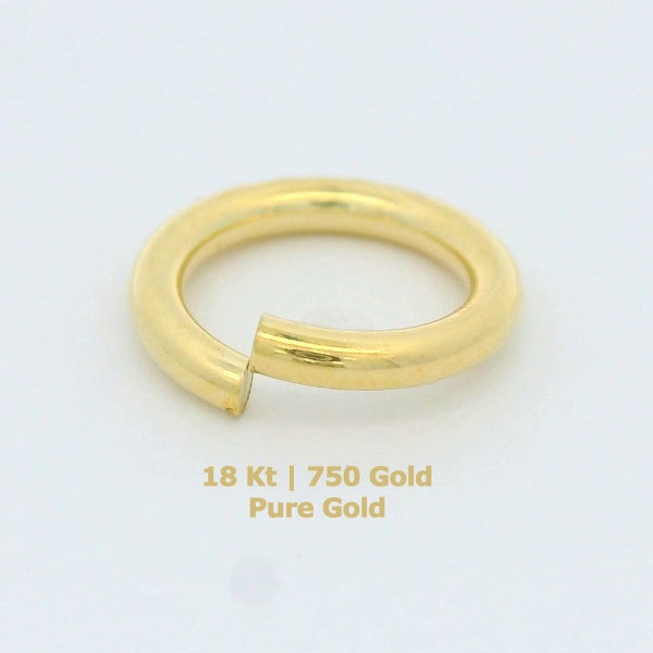 Binderinge Biegeringe Spaltringe rund, offen Gold 750 | 18 KT. | Reines Gold