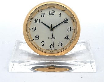 UTS Insert Clock Movement Ø 35 mm – Arabic Dial Gold Bezel & Real Glass | Made in Germany