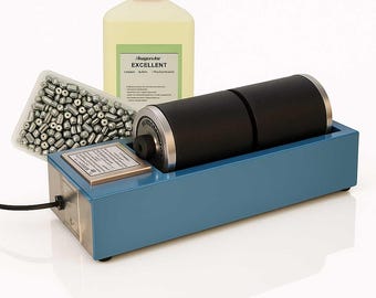 Zestaw do polerowania biżuterii - Lortone 3A / Zestaw maszyn polerskich z bębnem polerskim wraz z akcesoriami / Maszyna bębnowa