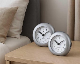 Funk Wecker UTS Schwarzwald silber/titan ***Uhren Manufaktur