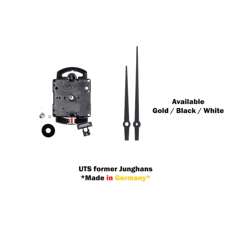 Pendeluhrwerk UTS 802 (Junghans 817) Quarz Uhrwerk + Zeiger 120/89 mm