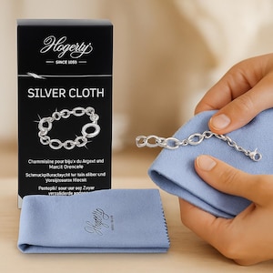 HAGERTY Silver Cloth – Imprägniertes Poliertuch für Silber & Versilbertes – 30 × 36 cm