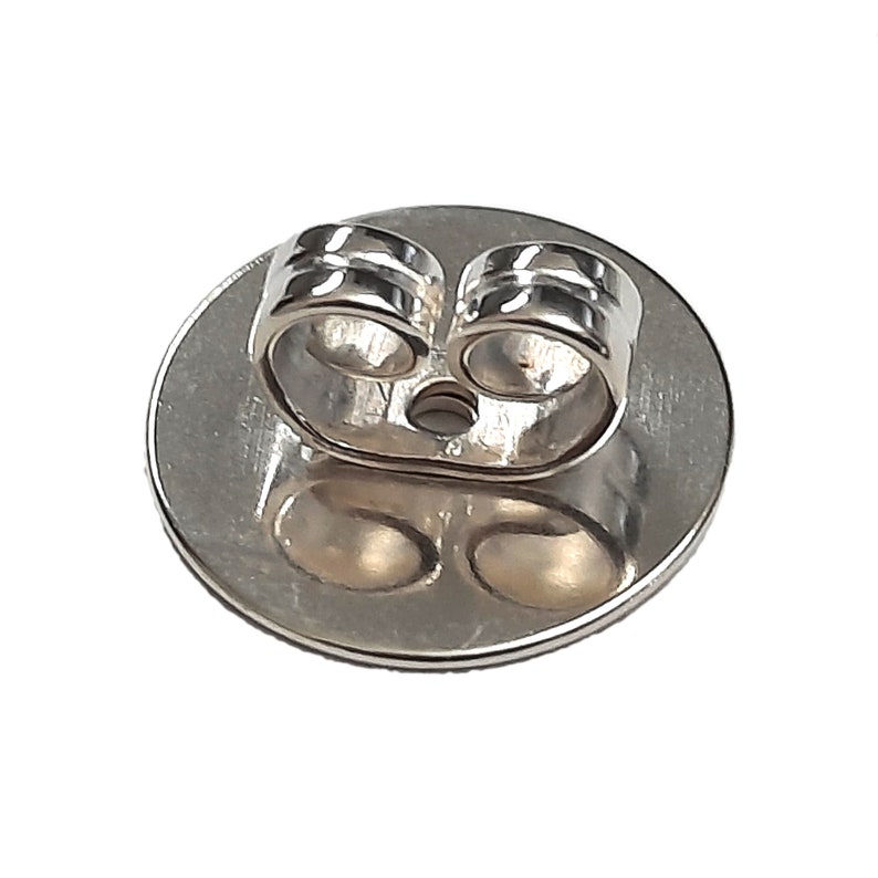 Ohrmuttern 925 Silber mit vorgelöteter Platte / Ohrstecker Verschluss Silber / Ohrschmuck verschiedene Größen Bild 3