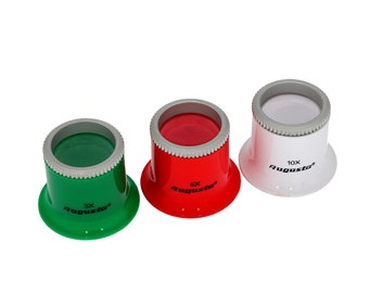 AUGUSTA Magnifier Set 3x 5x 10x – Watchmaker Loupe Set – Pocket Magnifier