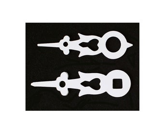 Pointer for cuckoo clocks white plastic without lining + hole / cuckoo clock hands / clock hands