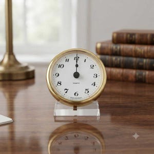 UTS Insert Clock Movement Ø 58 mm – Arabic Dial Gold Bezel | 66–103 mm Options