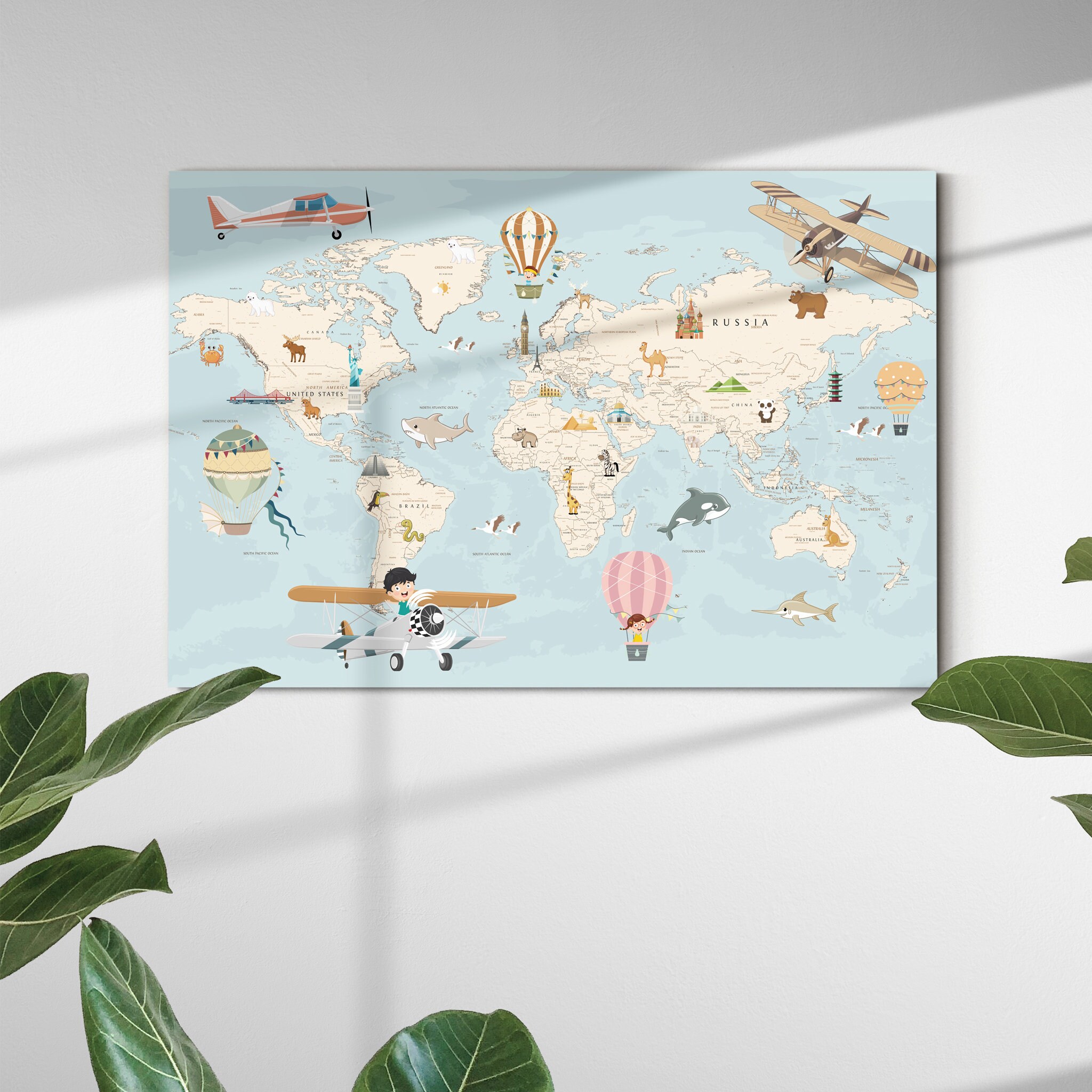 Enfants Worldmap-Décorations