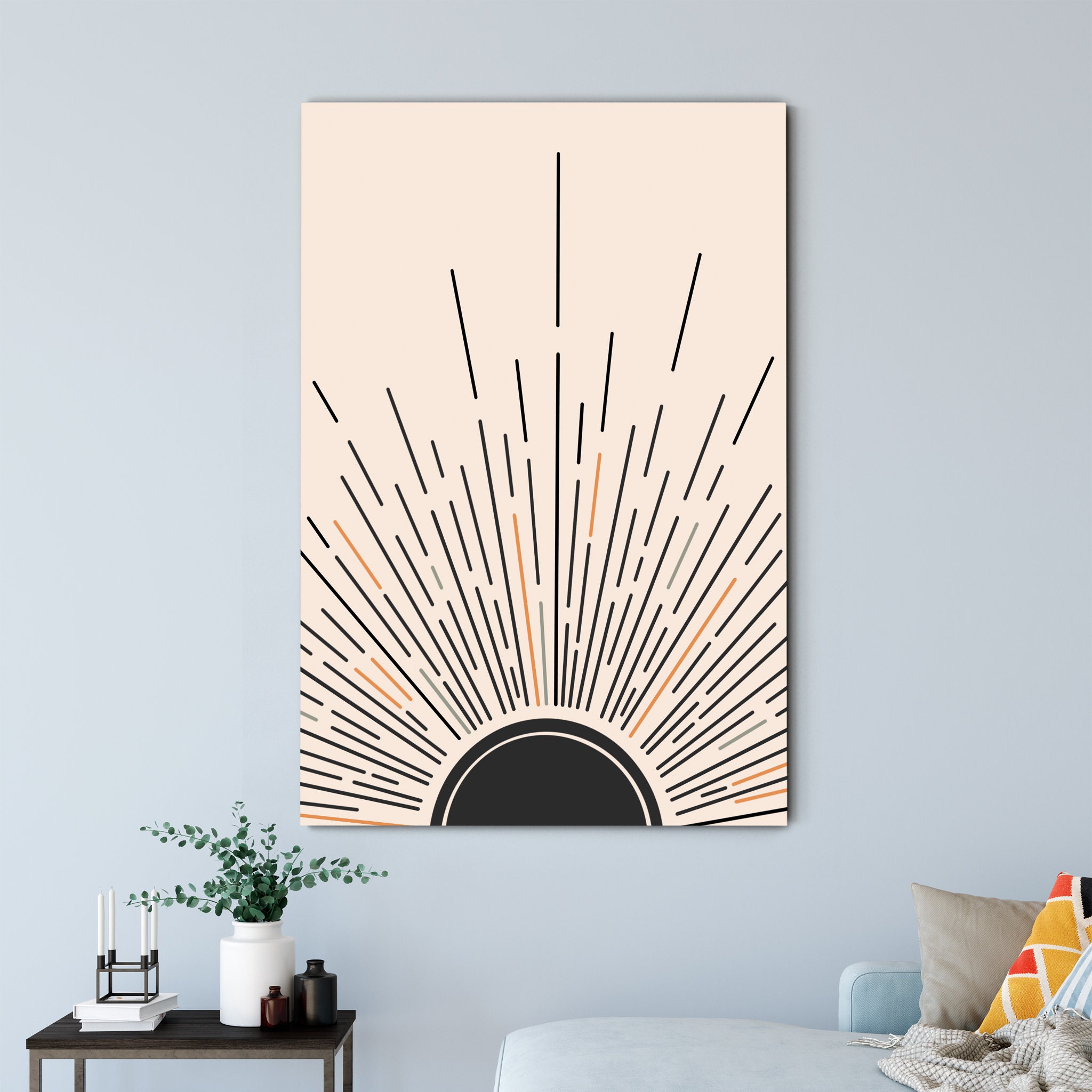 mid century Sun Canvas