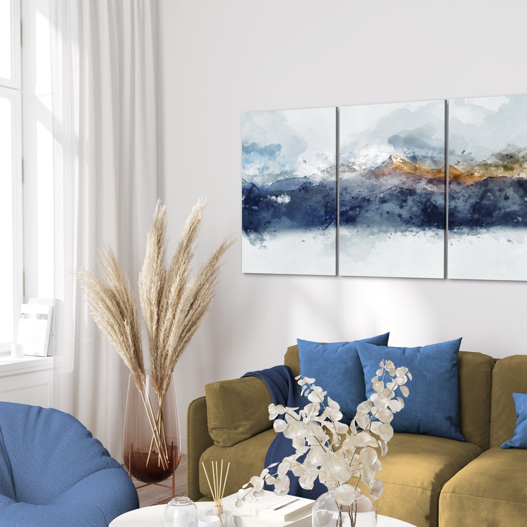 Oversized Wall Artmountain View Abstract Wall Art Canvas Etsy