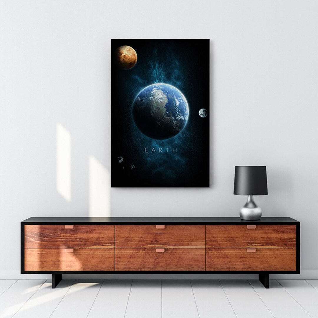 Earth Wall Art Universe Wall Art Print Galaxy Wall Etsy