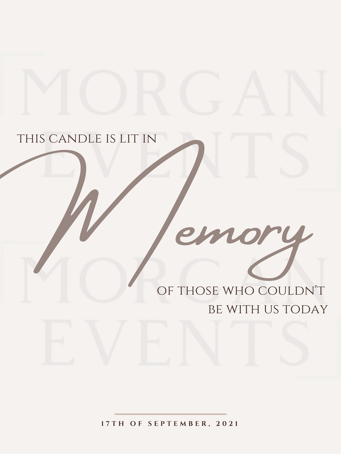 Neutral Memorial Table Wedding Sign Etsy