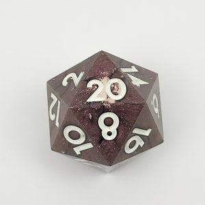 Handmade dice, jumbo D20, D20, Chonk dice, Pen and Paper, Dnd dice, TTRPG dice, polyhedral dice, sharp edged dice