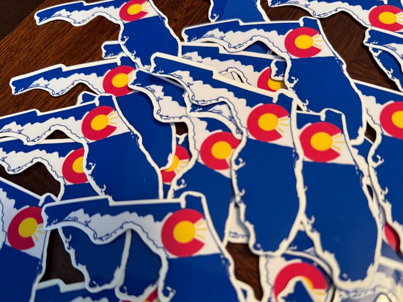 Colorado Florida Glossy Weatherproof Vinyl Sticker | Colorado Flag in ...