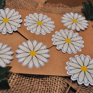 Daisy Glossy Weatherproof Vinyl Sticker | Daisy Sticker | Daisy Design | Flower Stickers