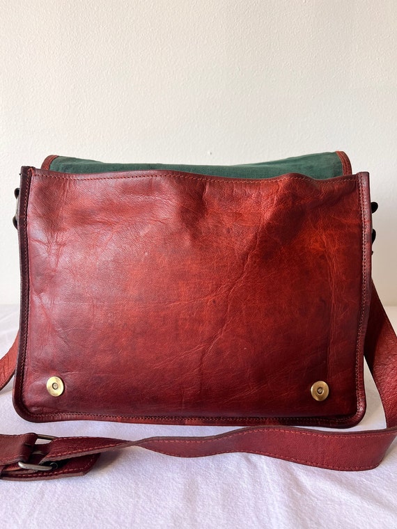 vintage messenger bag leather Gem
