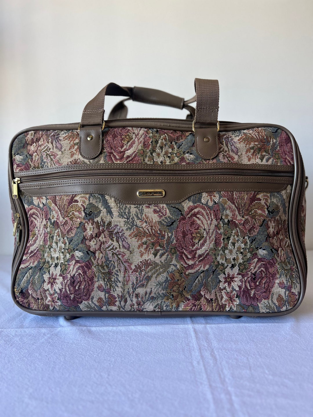 Vintage Floral Tapestry Bag Vintage Floral Luggage Tapestry Luggage Etsy