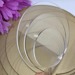 Acrylic Blank Cake Toppers, Circle