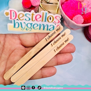 Personalized Popsicle Sticks, Engraved Wood