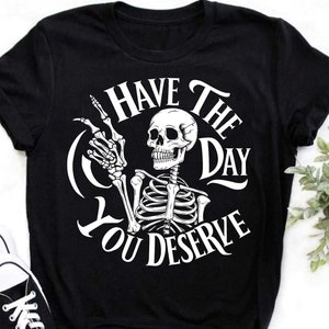 Peace Sign Skeleton PNG: Funny Sarcastic Quote (Digital Download)