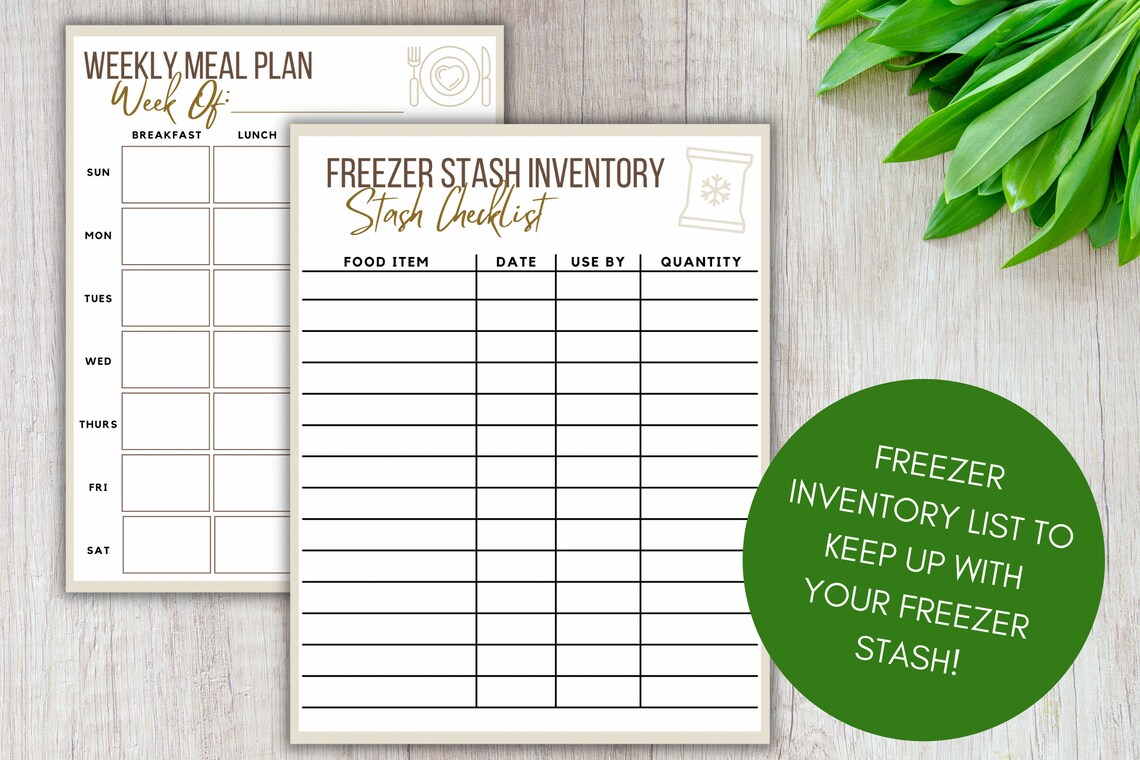 Weekly Meal Plan & Grocery List Printable Template PDF Etsy