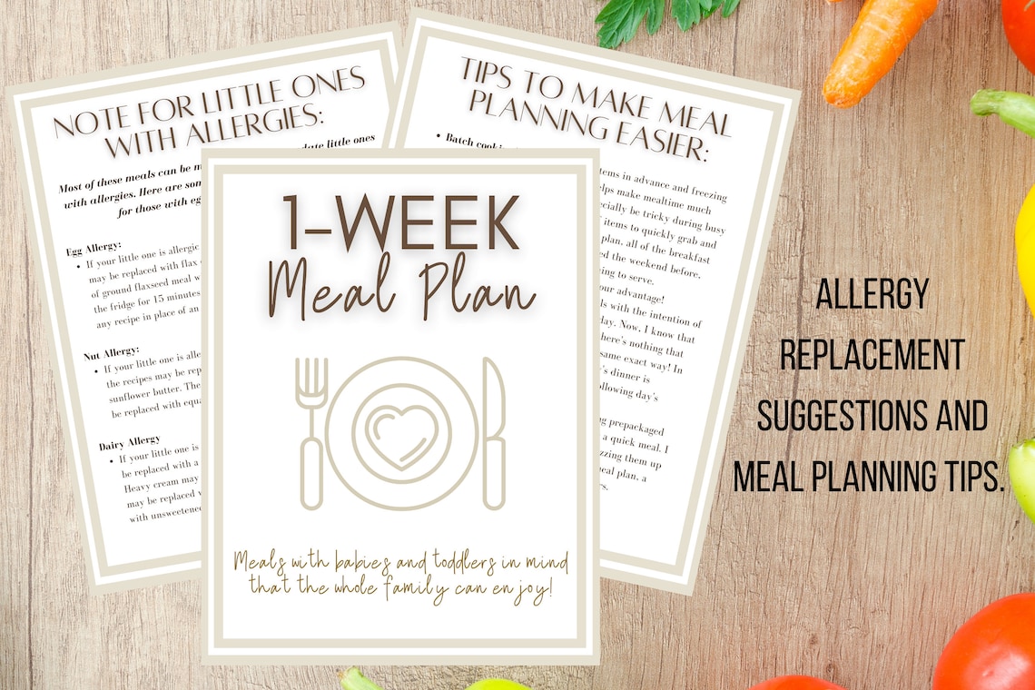 1-week Baby/toddler Meal Plan | Grocery List | Meal Plan Recipe Cards