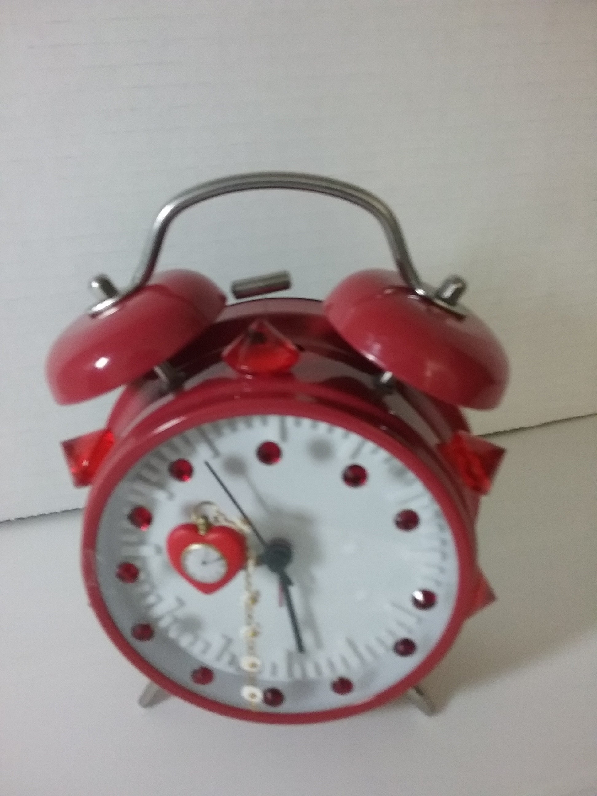 Wizard of Oz Red Ruby Tin Man Heart Clock Alarm Bells Ringing Etsy