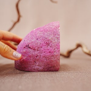 Achat Lampe in Rose, Achat Geode als Kerzenlaterne Bild 5