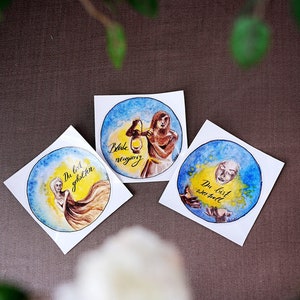 Positive Glaubenssätze als runde Sticker, Affirmationen zum Aufkleben