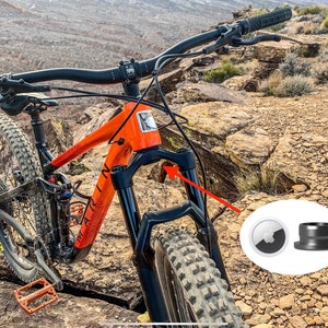 The ORIGINAL Mountain Bike AirTag Mount For Suspension Forks