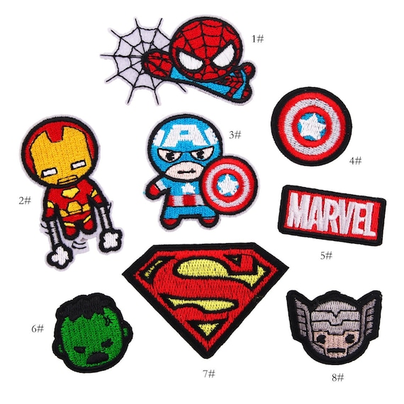 Superhero Iron-on Patches for Clothing, DIY Applique, Clothing Repair 