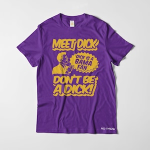 Louisiana Football Don't Be A D!ck Funny Rivalry Men's Purple T-Shirt