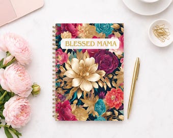 Zestaw okładek na notesy z motywem kwiatowym | 6 wzorów | Makieta w zestawie | Planery do notesów (do pobrania w wersji cyfrowej)