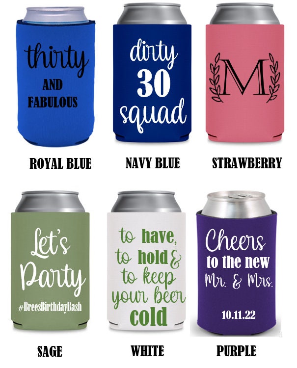 Koozies De Biere Personnalisee Etsy France
