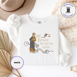 Sudadera con capucha bordada con cita medieval / Regalo para feria renacentista / Sudadera divertida y sarcástica con cuello redondo / Sudadera con capucha de humor negro para festivales renacentistas imagen 9