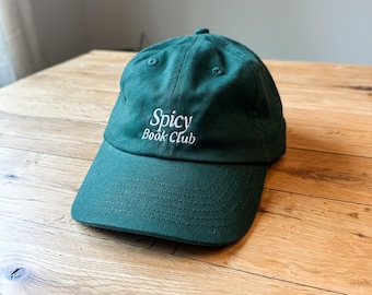 Embroidered Spicy Book Club Hat: BookTok Reader Cap