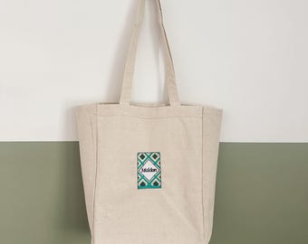 Embroidered Maldon Salt Canvas Tote Bag: Foodie Gift