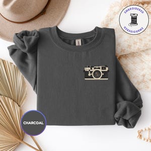 Vintage Camera Embroidered Sweatshirt • Photographer Gift • Retro Film Camera Crewneck image 10