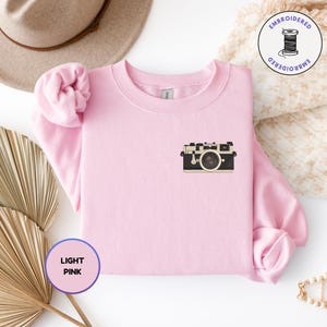 Vintage Camera Embroidered Sweatshirt • Photographer Gift • Retro Film Camera Crewneck image 5