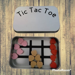 Magnetic Tic Tac Toe Tin Game by WeVeel - Ages 3+ - Birthday Party Favors 
