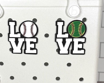 Bogg Bag Charm Baseball Softball Sports Bag Bitt for Tote Bags Beach Bag Accessories for Sports Mom Baseball Bog Charm Softball Bogg Charm