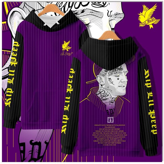 Purple lil peep hoodie sale
