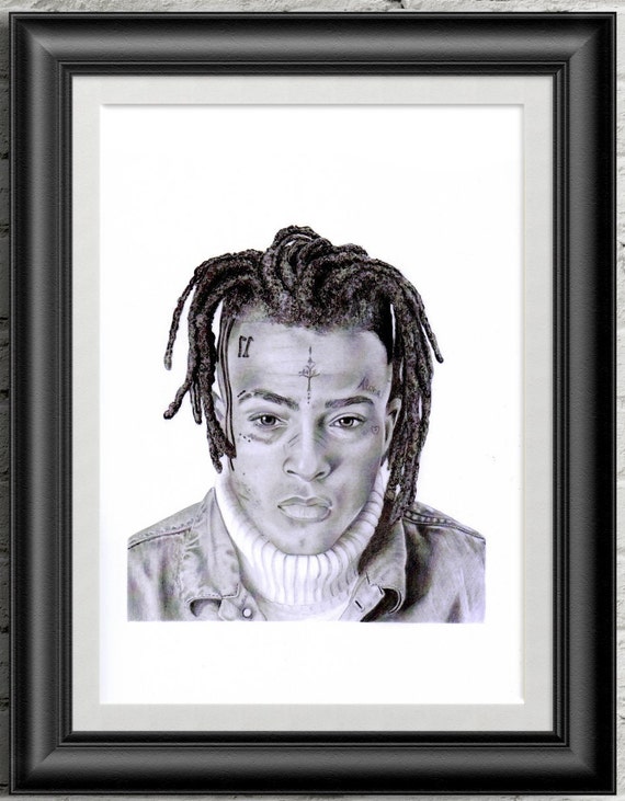 A4 Print of My Original Xxxtentacion Pencil Drawing. Art by Mel
