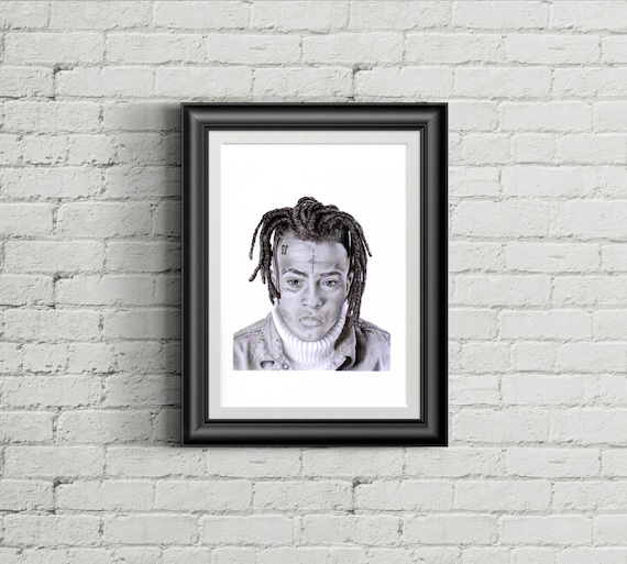 A4 Print of My Original Xxxtentacion Pencil Drawing. Art by Mel