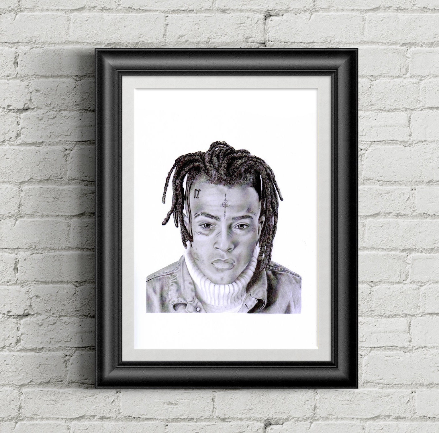 A4 Print of My Original Xxxtentacion Pencil Drawing. Art by Mel