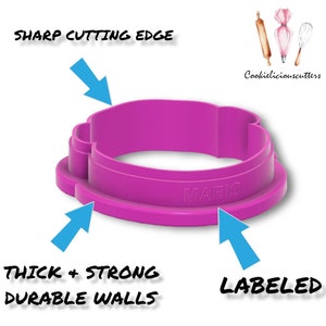 Custom Cookie Cutter (Outline only) -  FAST SHIPPING - Same day design approval - Perfect for Cookies, Clay, Fondant, Play-doh & more!
