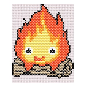 Calcifer Cross Stitch and Diamond Art Painting Pattern