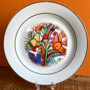 Acapulco Villeroy and Boch -  Acapulco Villeroy et Boch Decorative Plate. Lovely rare Villeroy Boch Acapulco Villeroy and Boch Pigeon Art