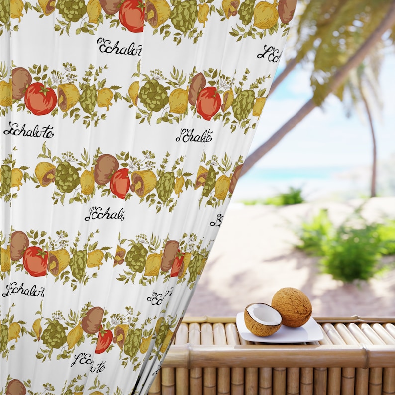 Spice of Life Curtain: Vintage Corningware Design, Blackout Polyester image 4