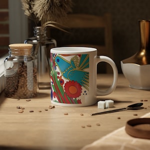 Villeroy und Boch Acapulco Inspired Repro Pigeon Tasse. Villeroy Boch Acapulco Muster Villeroy and Boch Keramik Kaffee Jumbo Tasse